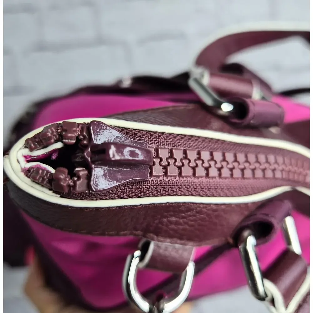 Cole Haan Nylon Convertible Backpack & Crossbody Travel Set Pink Purple - Picture 7 of 16